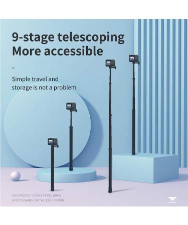 TELESIN G2 3m Selfie Stick for GoPro, Insta 360, DJI, Osmo Pocket - Carbon Fiber Monopod - Buy Online on GoSupps.com