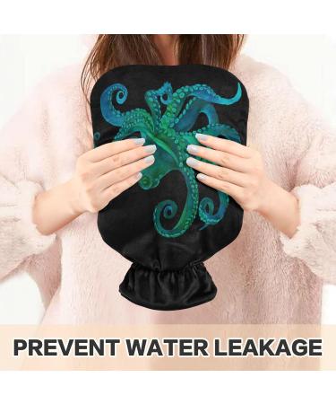 Naanle Watercolor Hot Water Bottle with Cover 1L Transparent Heat Therapy for Bed Hands & Feet | Pain Relief & Warmth - Buy Online on GoSupps.com