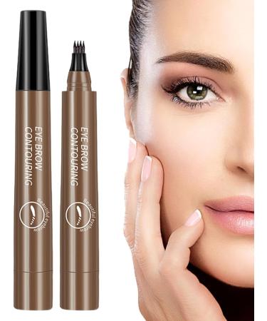 4 Point Eyebrow Pencil 4 Point Eyebrow Marker Pencil - Eyebrow Marker Black For Nature Simulation Wild Eyebrows Quick Dry Long Wear No Smudge Dark Brown - Buy Online on GoSupps.com