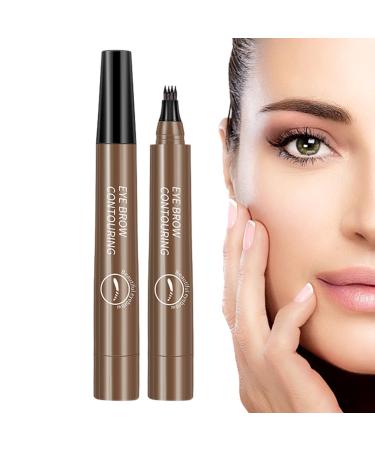 4 Point Eyebrow Pencil Eyebrow Pencil Waterproof Nature Eyebrow Pencil Eyebrow Marker For Quick Dry Simulation Long Wear No Smudge Pochy Dark Brown