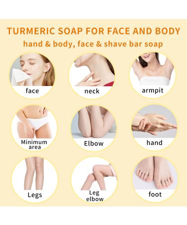 IREV Koji Acid Soap & Honey Turmeric Soap for Dark Spots | Acne Face Wash & Deep Cleansing Soap | Gentle Turmeric Bath Bars - 200g - Buy Online on GoSupps.com