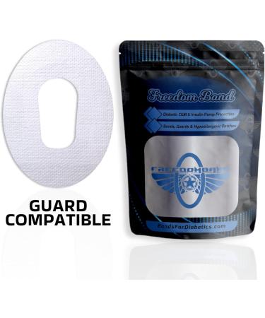 Hypoallergenic Dexcom G6 CGM Guard Patches - 10 Count, Waterproof, No Touch, Bumper Cover Tapes - White - Buy Online on GoSupps.com