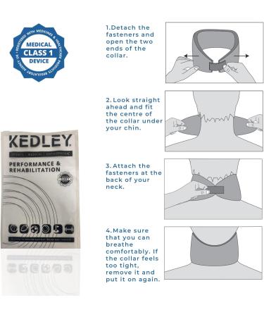 Kedley Foam Neck Collar | Medical Grade Adjustable Neck Brace Support | for Neck Pain Relief | Soft & Comfortable Cervical Collar | M/L Size | Pack of 1 Black - Buy Online on GoSupps.com