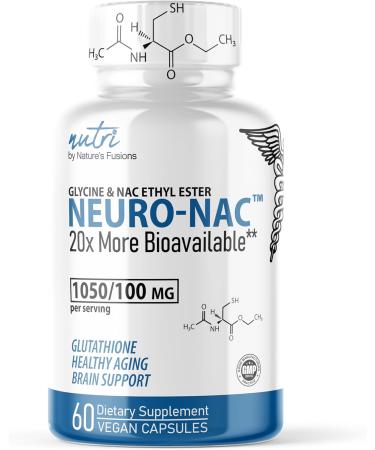 Neuro NAC Supplement N-Acetyl Cysteine Ethyl Ester - 20x More Bioavailable Than NAC 600 mg - Boost Glutathione 10x More Than Liposomal Glutathione - N Acetyl Cysteine Ethyl Ester - NACET (60 Capsules) - Buy Online on GoSupps.com
