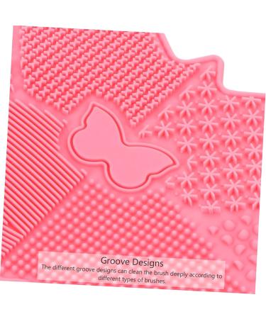 SOESFOUFU 1pc Silicone Scrub Pad Makeup Brush Cleaning Scrubber Lip Brush Silicone Makeup Applicator Cosmetic Makeup Brush Scrubber Accessories Silica Gel With Suction Cup Pink 23X17cm Pink - Buy Online on GoSupps.com