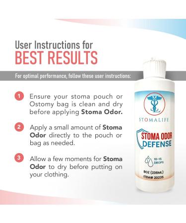 Ostomy Deodorant - 8 Oz | Stoma Odor Eliminator & Defense | Unscented Liquid for Confidence & Comfort - Buy Online on GoSupps.com