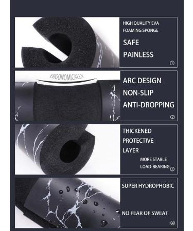 STRBEE MLX Barbell Pad - High Density Sponge for Squat, Lunge, Hip Thrust - Shoulder, Neck, Back, Crotch Protection - Gym & Olympic Barbell - BLACK - Buy Online on GoSupps.com