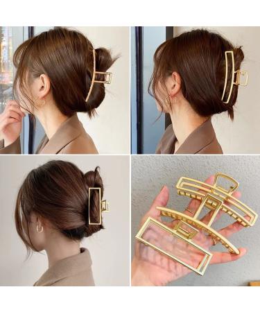 Gold Large Claw Clips for Thick Hair - Strong Hold Non-Slip Hair Clips (8 PCS) - Buy Online on GoSupps.com