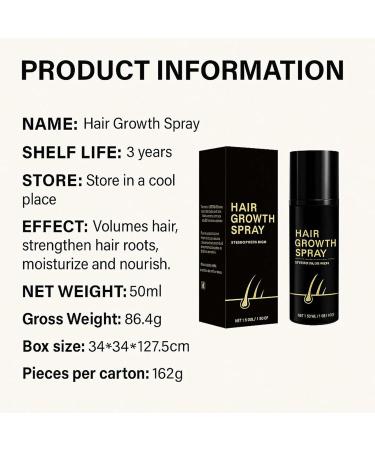 Hair Growth Spray50 Milliliters Hair Conditioner NonGreasy Hair Growth Spray For Women Suitable for men and women with thinning scalp and root care - Buy Online on GoSupps.com