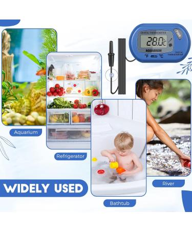 Digital Aquarium Thermometer - 2-Pack LCD Water Temperature Sensors with Suction Cup for Turtle & Fish - Accurate Terrarium Monitoring - Buy Online on GoSupps.com