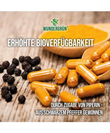 Wundergr n Curcumin C3 - Premium Turmeric Extract with 95% Curcuminoids & Piperine 120 Vegan Capsules for High Bioavailability - Buy Online on GoSupps.com