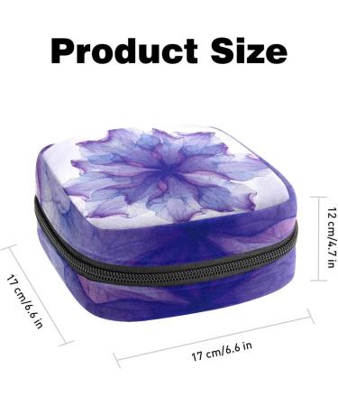 Portable Period Kit for Women | Watercolor Lila Flower Art Storage Pockets - Feminine Product Bag - Buy Online on GoSupps.com