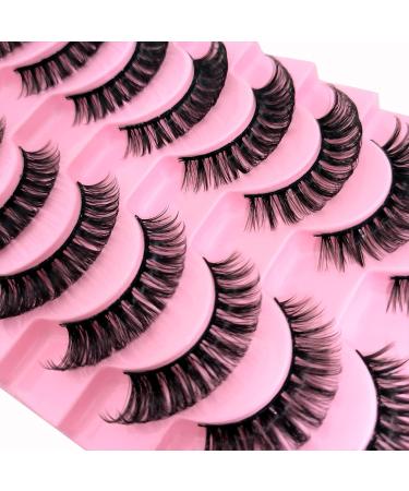 Buy 10 Couples 3D Russian False Eyelashes - Natural Look Curly Cat Eye D-Curl 22 | International Shipping Available - Buy Online on GoSupps.com