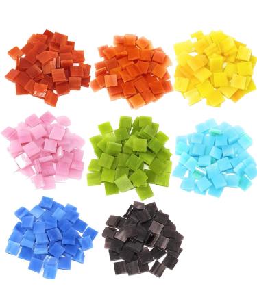 480 Piece Colorful Mosaic Tiles Pack - Assorted Stained Glass DIY Supplies in 8 Colors - Buy Online on GoSupps.com