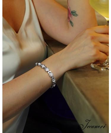 JECANORI Women's Magnetic Bracelet - Titanium Steel Health Jewelry with 3500 Gauss Magnets - Buy Online on GoSupps.com
