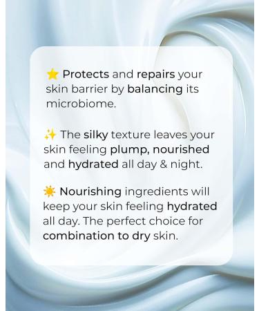 Murmure Microflora Blue Tea Moisturizer - Hydrating Daily Face Cream with Pre & Probiotics Hyaluronic Acid for All Skin Types (1.69 oz - Buy Online on GoSupps.com