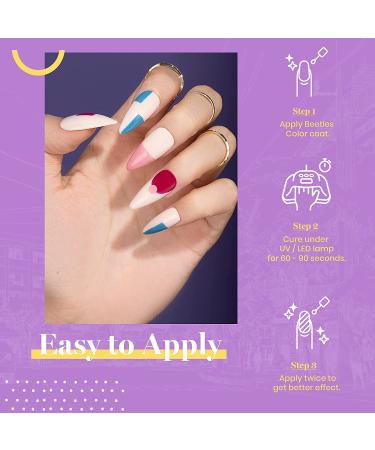 Beetles 20 Pcs Gel Nail Polish Kit - Modern Muse Collection | Soak Off, Nude Gray Pink Blue Glitter Gel Polish Starter Kit with Glossy & Matte Top Coat | Halloween Nails Gifts for Women - Buy Online on GoSupps.com