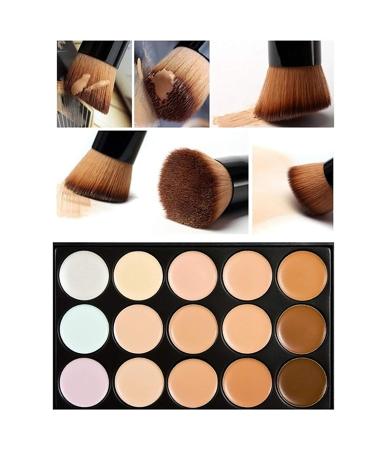 Demarkt 15 Colour Makeup Palette & Concealer Powder with Contour Brush - Perfect for Flawless Beauty - Buy Online on GoSupps.com