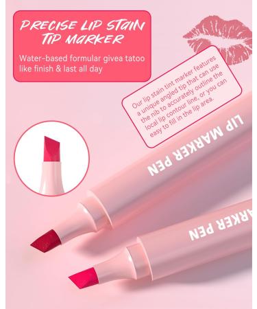 Colour Lip Marker Pen Rose Fonc Encre L vres Liquide Mat Hydratant Rouge L vres Waterproof Longue Tenue Tr s Pigment Feutre L vres Sans Transfert Cadeaux Saint-Valentin pour Femme-05 05 Rose Fonc  - Buy Online on GoSupps.com