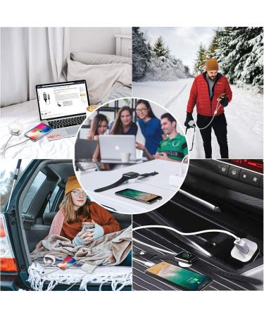Apple MFi Certified 2 in 1 Portable Wireless Charging Cable for Apple Watch and iPhone - Compatible with Series 8/7/SE/6/5/4/3/2/1 & iPhone 12/13/14/Pro/Max/XR/XS Max - USB A Port - Buy Online on GoSupps.com