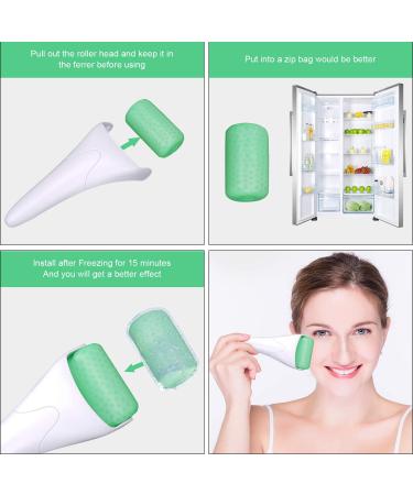 Facial Roller Set: Ice Roller, Jade Roller, Gua Sha Tool - Reduce Puffiness, Stress Relief - Buy Online on GoSupps.com