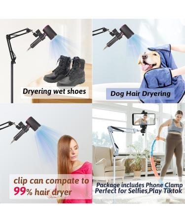 360 Adjustable Hair Dryer Stand Holder - Hands-Free Floor Mount for All Hair Dryers - Ideal for Home Use (Black - Buy Online on GoSupps.com