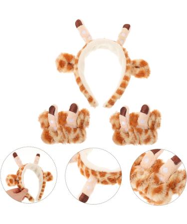 Beavorty 3 Sets Headband Wrist Strap Salon Headband Water Absorbing Wristbands Makeup Headband for Washing Face Women Hair Band Creative Washing Headband Decorative Hairband Skincare Plush - Buy Online on GoSupps.com