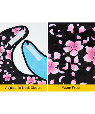 Morcheiong Washable & Reusable Adult Bibs for Men & Women - Perfect for Seniors with Optional Container - Black - Buy Online on GoSupps.com