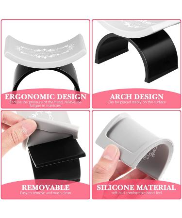 Beaupretty Nail Arm Rest Manicure Hand Pillow - Professional U Shape Cushion for Nail Desk Station in Black - Buy Online on GoSupps.com