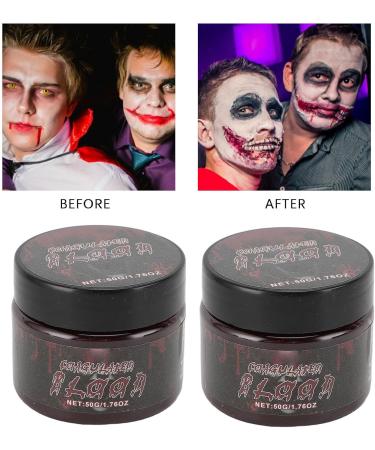  Jauarta 50g Blood Clotting Realistic Look Quick Cleansing Easy to Carry for Cosplay and Party Supplies Non-Irritating Dry and Sensitive Skin - Buy Online on GoSupps.com
