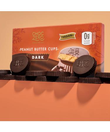 ChocZero Sugar Free Dark Chocolate Peanut Butter Cups - Keto Friendly 2 Pack (2 Bags) - Buy Online on GoSupps.com