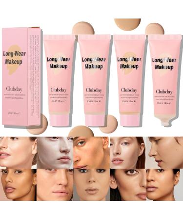 INTEROOKIE Natural Matte Makeup-Holding Concealer Foundation Sweat-Proof & Long-Lasting Oil Control Flawless Radiant Skin (4) - Buy Online on GoSupps.com