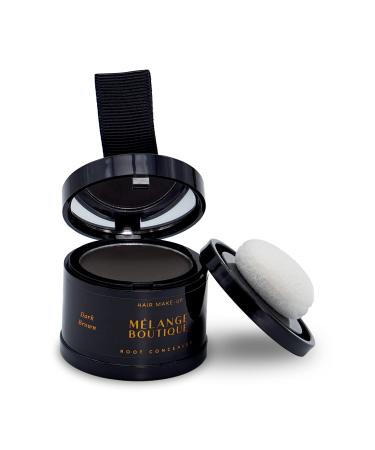 MELANGE BOUTIQUE Hairline Powder Instant Formula (Dark brown) Root Touchup Hair Loss Powder for Gray Root Line, Root Concealer for Thinning & Bald Spots