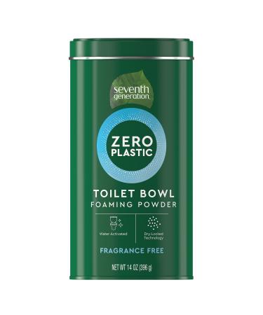 Seventh Generation Zero Plastic Toilet Bowl Cleaner  Foaming Powder  Fragrance  14 Oz