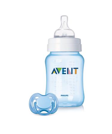 Philips Avent SCD683/19 Gift Set Classic Bottle and Freeflow Pacifier for Boys Blue