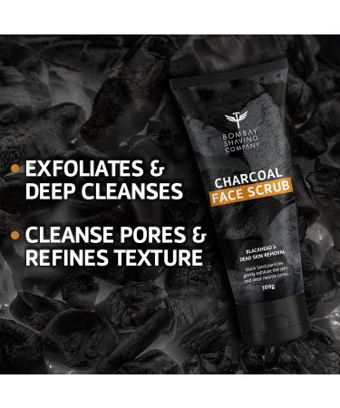 Charcoal Face Scrub with Black Sand - Exfoliate & Reduce Blackheads | 100g - Buy Internationally - Buy Online on GoSupps.com