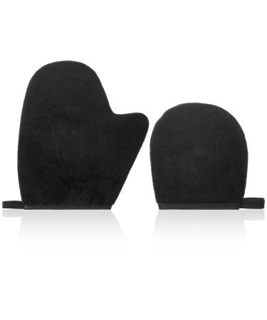 Lnngub 2 Pcs Self Tanning Mitt Tanning Glove Black Tanning Mitts Self Tanner Self Tan Mitt Tanning Mitt Face Tanning Mitt Tanning Gloves for Self Tan Lotion Tanning Mitt Back Applicator for Men Women