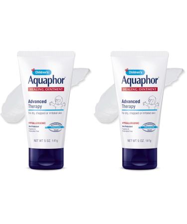 Aquaphor Children's Healing Ointment Tube | Advanced Therapy | For Dry Cracked Skin | Multi-Purpose | 5 Oz 5 Ounce Tube (Pack of 2)