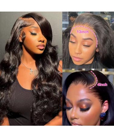 30 Inch Body Wave Lace Front Human Hair Wig | HD Lace Frontal | Pre Plucked with Baby Hair | Natural Hairline | 150% Density | Pack of 1 - Buy Online on GoSupps.com
