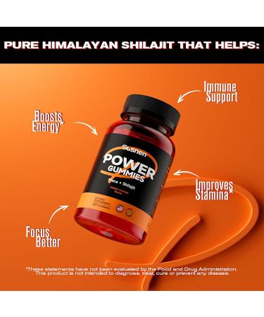 Susnen Power Gummies with maca and shilajit Inositol Gummies Strengthens The Body and Promotes Absorption shilajit Pure Himalayan Organic(60 Gummies) - Buy Online on GoSupps.com