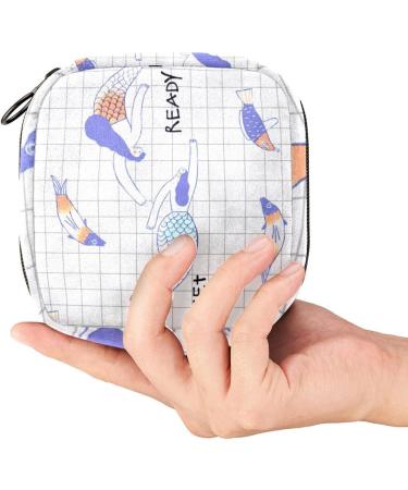 Fish Period Bag Menstrual Cup Pouch | Large Storage Sanitary Purse for Girls & Women | Multicolored 14 - Buy Online on GoSupps.com