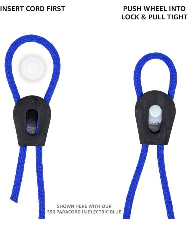 SGT KNOTS Wheeled Cord Lock - Plastic Toggle Stopper for Paracord Drawstrings - 10 Pack Black - Buy Online on GoSupps.com