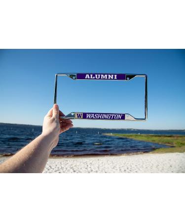 University of Washington Alumni Metal License Plate Frame - Officially Licensed Huskies Car Accessory - Buy Online on GoSupps.com