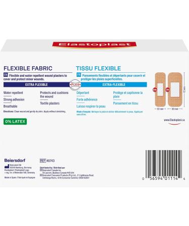 Elastoplast Flexible Fabric Bandages Value Pack | 80 Strips beige | Extra Flexible | Adapts to all your movements | Strong Adhesion | Breathable Material | Water-repellent | Bacteria Shield - Buy Online on GoSupps.com