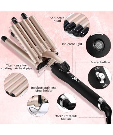 5 Barrel Hair Crimper Iron - 0.6 Inch Ceramic Tourmaline Curling Wand for Perfect Waves - Dual Voltage International Shipping - Buy Online on GoSupps.com