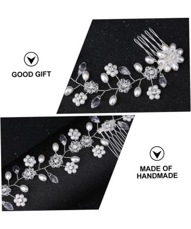 DOITOOL Hair Comb Wedding Hair Clip Bridal Hair Clips Prom Hair Clips Hair Jewels for Women Floral Hair Accessories Rhinestone Hair Clips Double Head Alloy Twist Beads Bride - Buy Online on GoSupps.com