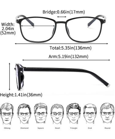 Suertree Blue Light Filter Reading Glasses 3 Pack | Computer Glasses PC Gaming UV Protection | 1.5x & +1.5 Dioptria | Black 3PC for Men - Buy Online on GoSupps.com