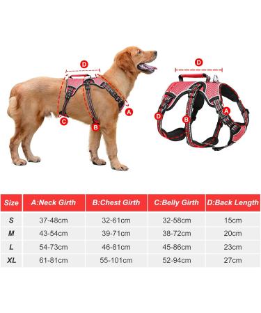 Heele Reflective Dog Crockery & Harness - Durable Comfortable Fit Panic-Resistant Red - Buy Online on GoSupps.com