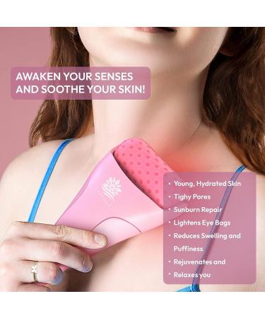 Ice Roller for Face with 2 Premium Heads - Facial Massager for Skin Care, Eye Puffiness, Wrinkles, Migraine & TMJ Relief - Buy Online on GoSupps.com